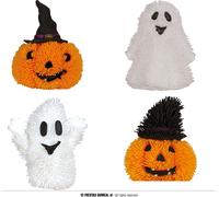 Halloween Citrouille Fantôme Décoration Figure Fête Fun Aventuriers Visages de citrouille Chapeaux Fantômes effrayants, Couleur : Orange