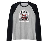 Halloween Citrouille Maléfique Horreur Monstre Effrayant Manche Raglan