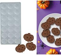 Halloween Citrouille Moule à Chocolat Visages de Citrouille Moule à Pâtisserie Chocolat Moule à Couler Pour Confiserie Moule à Décorer Design Automnal
