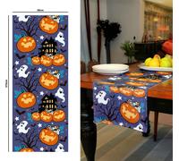 Halloween Citrouille Nappe Maison de l'horreur Décoration de table mystique, Couleur : Multicolore