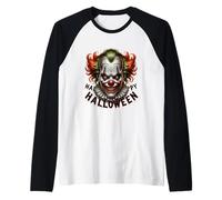 Halloween Clown Effrayant Sourire Sinistre Manche Raglan