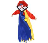 Halloween Clown Poupée effrayante décoration sinistre ornement suspendu pour l'horreur -thèmes activités bleu environ 25x15cm / 9,8x5,9in