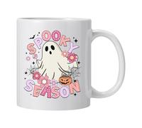 Halloween Coffee Mug - 350ml Ghost Pattern Halloween Cups | 9.5x8cm Ceramic Pumpkin Mugs | Lightweight Halloweeen Accessories Trick Or Treat Reusable Tea Carrier For Coffee Lovers And Birthday