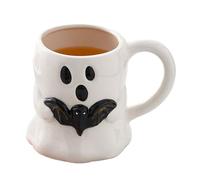 Halloween Coffee Mug, Ghost Ceramic Cup, Cute Design Sturdy Party Drinkware, Lightweight Reusable Microwave-Safe Gift-Ready, Spooky Mug for Kitchen Bedroom Desk Table