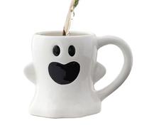 Halloween Coffee Mugs, Ghost Face Mug, 4.09x5.59in Cute Spooky Cup, Gothic Design Ceramic Bottle, Halloween Kitchen Cups for Tea, Kitchens, Party, Adults, Kids, Fall, Cafe, Holiday