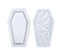 Halloween Coffin Mold, Spooky Lamp Shade, Resin Casting Mould, Creative Handcraft Tool with Detailed Shape, Decorative Piece for Dining Table Bathroom Study Bedroom Bookshelf Entrance