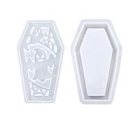 Halloween Coffin Mold, Spooky Lamp Shade, Resin Casting Mould, Creative Handcraft Tool with Detailed Shape, Decorative Piece for Dining Table Bathroom Study Bedroom Bookshelf Entrance