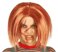 Halloween Coiffure de poupée Coiffure d'horreur Amusante pour les enfants Effets effrayants Coiffures créatives Look coloré Horror Party Costume Coiffure fantaisie, Couleur : Orange