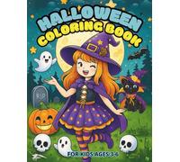 Halloween coloring book: black background for kids, ages 3-6, toddler, preschooler, girl and boy, Fun Halloween Activity Book for Children