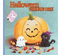 Halloween Coloring Book: Cute and Friendly Halloween Characters for Kids - Simple Designs for Preschool and Kindergarten Kids