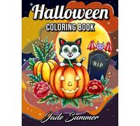 Halloween Coloring Book: For Adults with Beautiful Flowers, Adorable Animals, Spooky Characters, and Relaxing Fall Designs