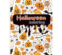 Halloween Coloring Book for Kids: 40 Fun and Not-Scary Halloween Designs with Big Wide Lines for Ages 1-10