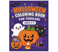 Halloween Coloring Book for Kids Ages 2-5: Fun and Easy Halloween Coloring Pages with Cute Pumpkins, Friendly Ghosts, Bats, Cats, Monsters, and More for Toddlers and Preschoolers