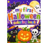 Halloween Coloring Book For kids: Simple Halloween Faces and Friendly Spooky Characters Easy Pumpkin, Ghost, Witch, and Monster Faces