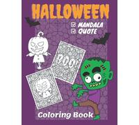Halloween Coloring Book: Mandala And Quote For Halloween Coloring Book