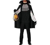 Halloween Comte Noble sans tête Ombre mystérieuse Costume fantaisie, Taille : 52 - 54 (L) Couleur : Noir