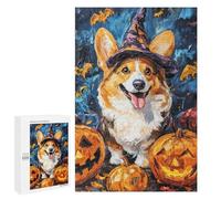Halloween Corgi with Pumpkins-1 Puzzle 1000 Pièces Educa Jouet en Bois Cadeau Unique Décoration Intérieure Jeu Éducatif Challenge Toy Adultes Et Enfants À Partir De 14 Ans 1000 PCS