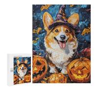 Halloween Corgi with Pumpkins-1 Puzzle 1000 Pièces Educa Jouet en Bois Cadeau Unique Décoration Intérieure Jeu Éducatif Challenge Toy Adultes Et Enfants À Partir De 14 Ans 500 PCS