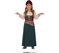 Halloween Costume de diseuse de bonne aventure Enfants Turban magique Personnages de jeu Oracle Tenue Mardi Gras Clairvoyance Fête Aventure Fantaisie Amusante, Taille : 140/146 Couleur : Vert