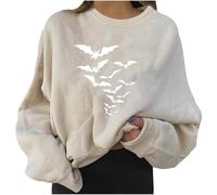 Halloween Costume Femme Haut Grande Taille, Col Ras Du Cou Automne/hiver Imprimé Chaleur Gothique Élégant Oversize Décontracté Coupe Ample Manches Longues Tendance Effrayant Sweatshirts Casual Outdoor