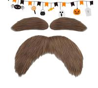 Halloween Costume Mustache | Accessoires Halloween Fake Dress-Up , Novelty Party Mustache Beard Eyebrows - for Adults Men Women Photoshoot Party Carnival Easter Christmas Theater Stage