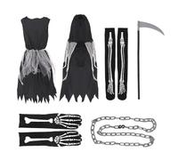 Halloween Costumes, Scary Outfit Set, Creepy Festival Clothes, Dress Up Apparel, 43.31x59.06 inches Spooky Wear for Kids Boys Carnival Holiday Performance Party Gathering Events