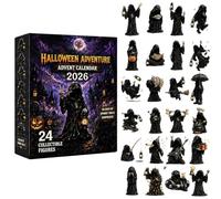 Halloween Count Down Calendar - 18x26x2.6cm Gothic Acrylic Calendar | 24 Days 2D Reaper Countdown Decors | Festive Window Pendant For Backpack Door Wall Fireplace Mantel Tree Home Office Party