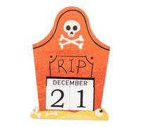 Halloween Countdown, 2025 Wooden Calendar Blocks, 5.71x3.94x1.34inches, Adjustable Festival Display, Reusable Craft Decor, Ideal for Bedroom, Kitchen, Parties, Classroom, Teens, Vacation Use