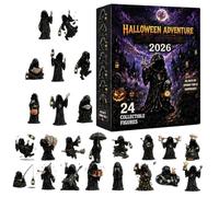 Halloween Countdown Calendar 24-Day, 3D Gothic Ghost Ornaments Set