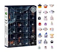 Halloween Countdown Calendar, 24-Day Advent Horror Figures Set, Resin Miniature Collectible Figurines, Festive Spooky Decor Display, Holiday Keepsake, for Table Girls Desk Children Teen Living Room