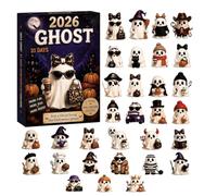 Halloween Countdown Calendar - 31 Days | 2D Acrylic Ghost Advent Gift Set