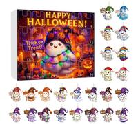 Halloween Countdown Calendar - Holiday Themed Tracker, Ghost Pendant Decor, | Acrylic 2D Festive Ornament Decor Halloween Count Down Calendars Gathering Wall House Festival Activities Display Party Home
