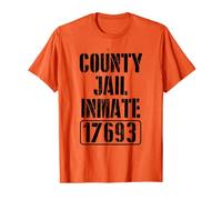 Halloween County Jail Inmate Prisonnier Orange T-Shirt