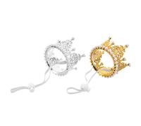 Halloween Couronne pour Chien Fête Anniversaire, 2pcs, Plastique | Rouge et Argenté, Léger et Confortable, pour Photos de Fête et Petits Animaux