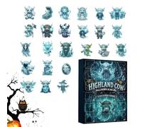 Halloween Cow Calendar 24 Pieces Spooky Acrylic Decor Kit