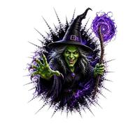 Halloween Cracked Glass Spooky Illusion Effect Witch Ghost Ornament | Window Pumpkin Cling Halloween Decoration For Living Room Haunted House Bedroom Photography