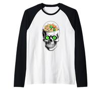 Halloween Crâne des Bonbons Ou Un Sort Goth Bonbon Manche Raglan