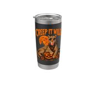 Halloween Creep It Wild Cool Guépard Léopard Amusant Halloween Gobelet isotherme en acier inoxydable double paroi