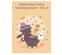 Halloween Cute Coloring Book for Kids - Volume 2: Fun and Easy Coloring Pages for Ages 3+, Friendly Monsters, Cats, and Trick-or-Treat Scenes: More ... toddlers - new cute illustrations to enjoy!