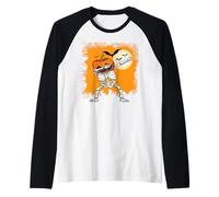 Halloween Dabbing Squelette Crâne Côte Cage Dab Danse Pose Manche Raglan