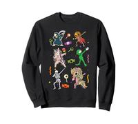 Halloween Dabbing Squelette Sorcière Et Monstres Dab Danse Pose Sweatshirt