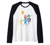 Halloween Dabbing Squelette Sorcière Et Monstres Manche Raglan