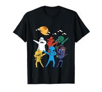 Halloween Dabbing Squelette Sorcière Et Monstres T-Shirt