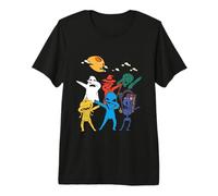 Halloween Dabbing Squelette Sorcière Et Monstres T-Shirt Haut de Gamme