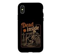 Halloween Dead Inside Squelette Café Vintage Halloween Coque pour iPhone X/XS