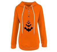 Halloween Débardeur Dentelle Noir Sweat à Capuche Ample et décontracté pour Femme, imprimé en 3D, Manches Longues, boutonné, Cardigans Femmes Grande Taille Liquidation(Blanc,XXL)