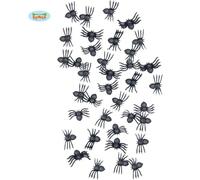 Halloween Décoration Araignées noires Décoration Animaux effrayants Toile d'araignée Effet choc Fête Accessoire Réaliste, Couleur : Noir