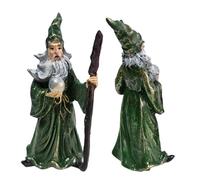 Halloween Decoration Figurine - wizardd Witch Sculpture Set, Détail de résine peinte à la main, style festif effrayant, accent de la maison saisonnier | Ornement de bureau pour maison hantée, table, a