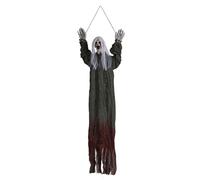 Halloween Décoration Pendue Fantôme, Cheveux Longs Manteau De Sang Rampant Fantôme Fête d'horreur Fantôme Maison Chambre Atmosphère Décoration Accessoires Green