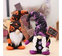 Halloween Decorations Décorations d'Halloween lieu Layout Props Man Holding Card Doll Faceless Doll Ornements Pot Maquillage Pour Pinceau (B, One Size)
